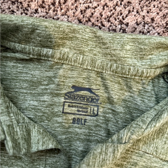 Boys slazenger size large olive green polo - Picture 2 of 2